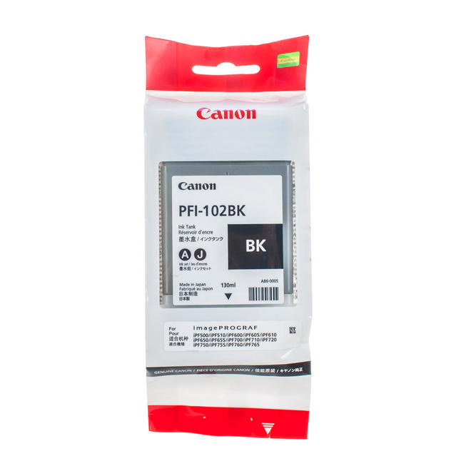 CANON Cartouche Jet d'encre Originale Noire 130 ml - PFI-102BK - 0895B001