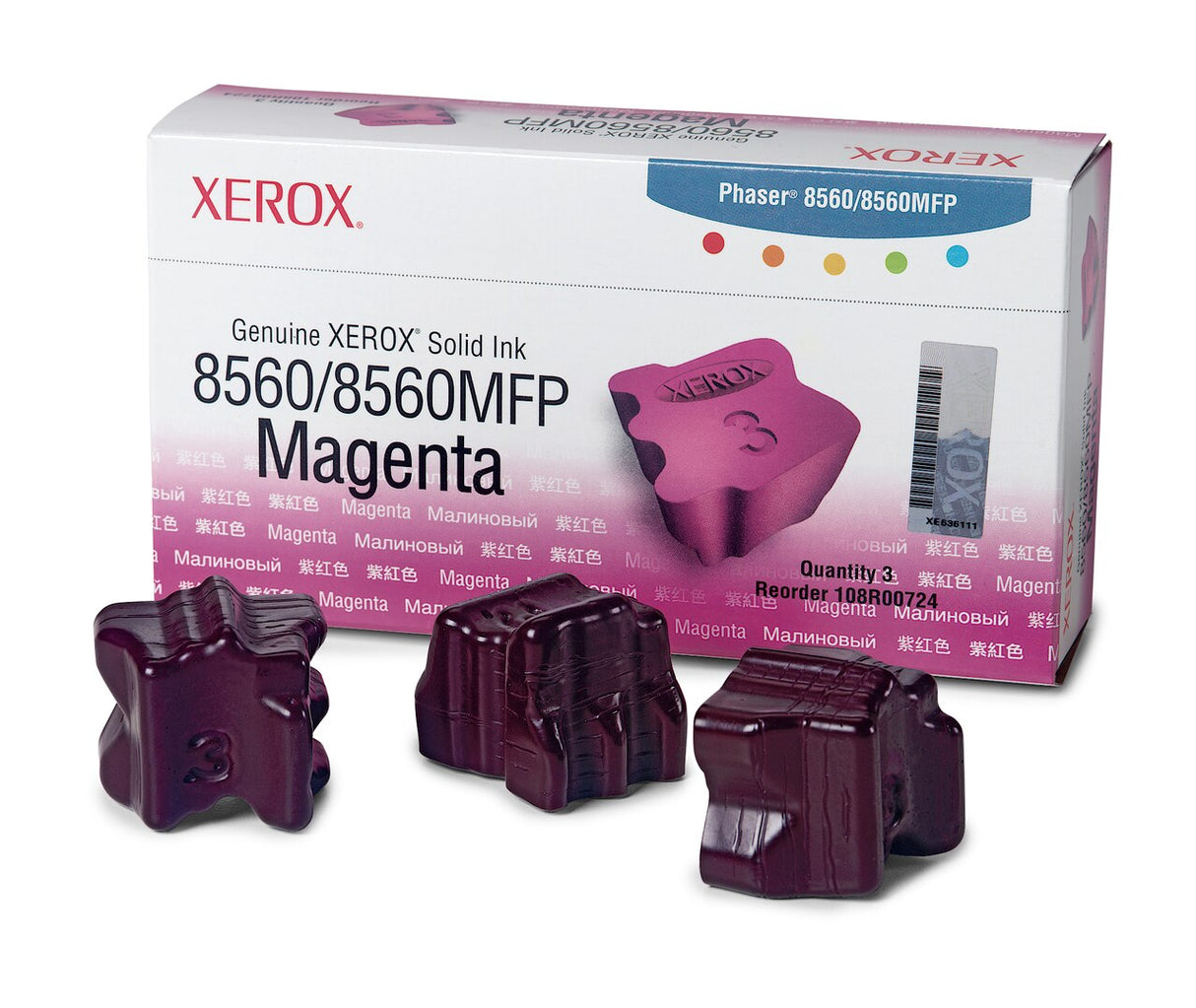 XEROX Cartouche Laser Originale Magenta (3 400 pages) - 108R00724