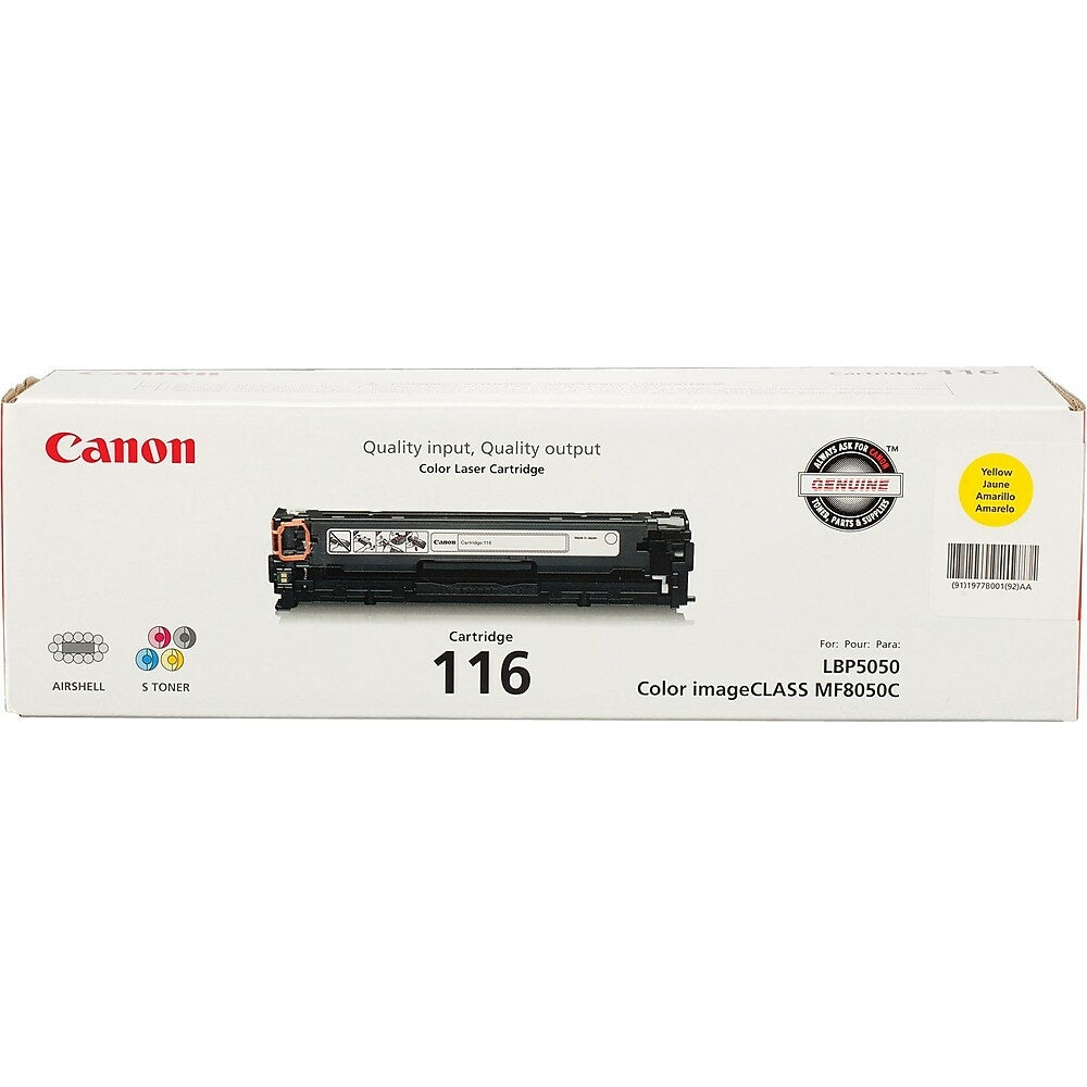 CANON Cartouche Laser Originale Jaune (1 500 pages) - 116 - 1977B001