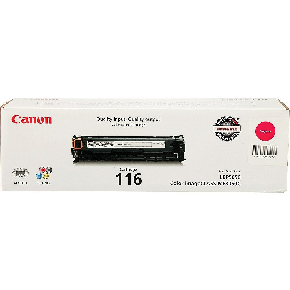 CANON Cartouche Laser Originale Magenta (1 500 pages) - 116 - 1978B001