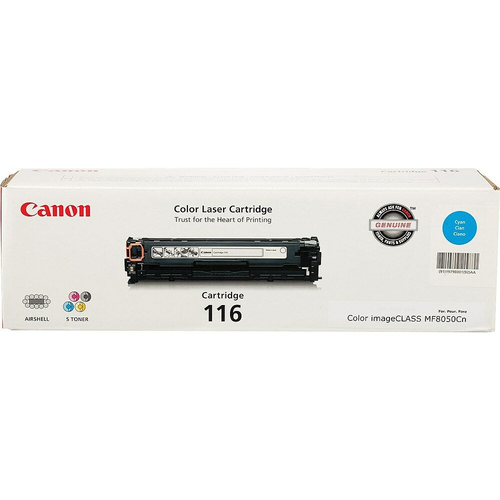 CANON Cartouche Laser Originale Cyan (1 500 pages) - 116 - 1979B001