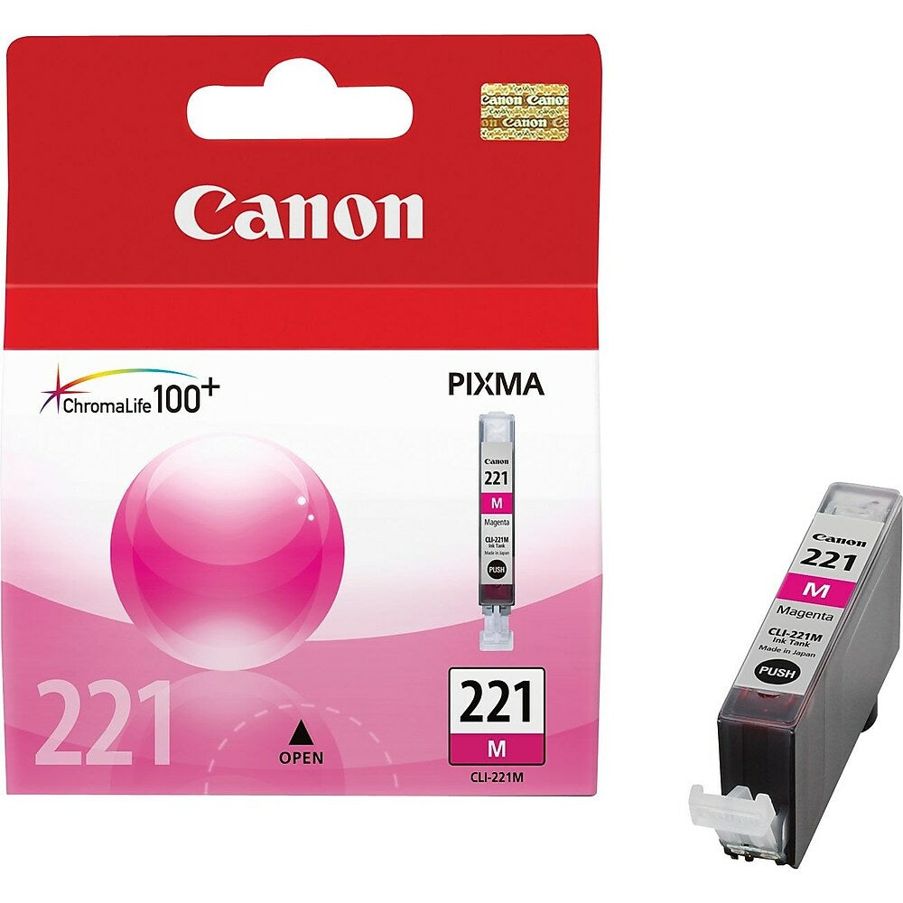 CANON Cartouche Jet d'encre Originale Magenta (340 pages) - CLI-221M - 2948B001