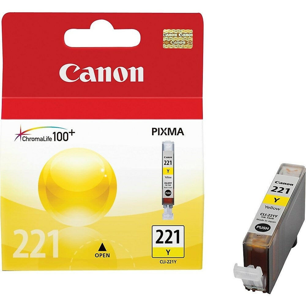 CANON Cartouche Jet d'encre Originale Jaune (340 pages) - CLI-221Y - 2949B001