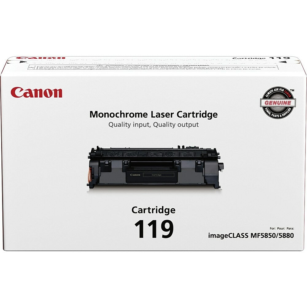 CANON Cartouche Laser Originale Noire (2 100 pages) - 119 - 3479B001