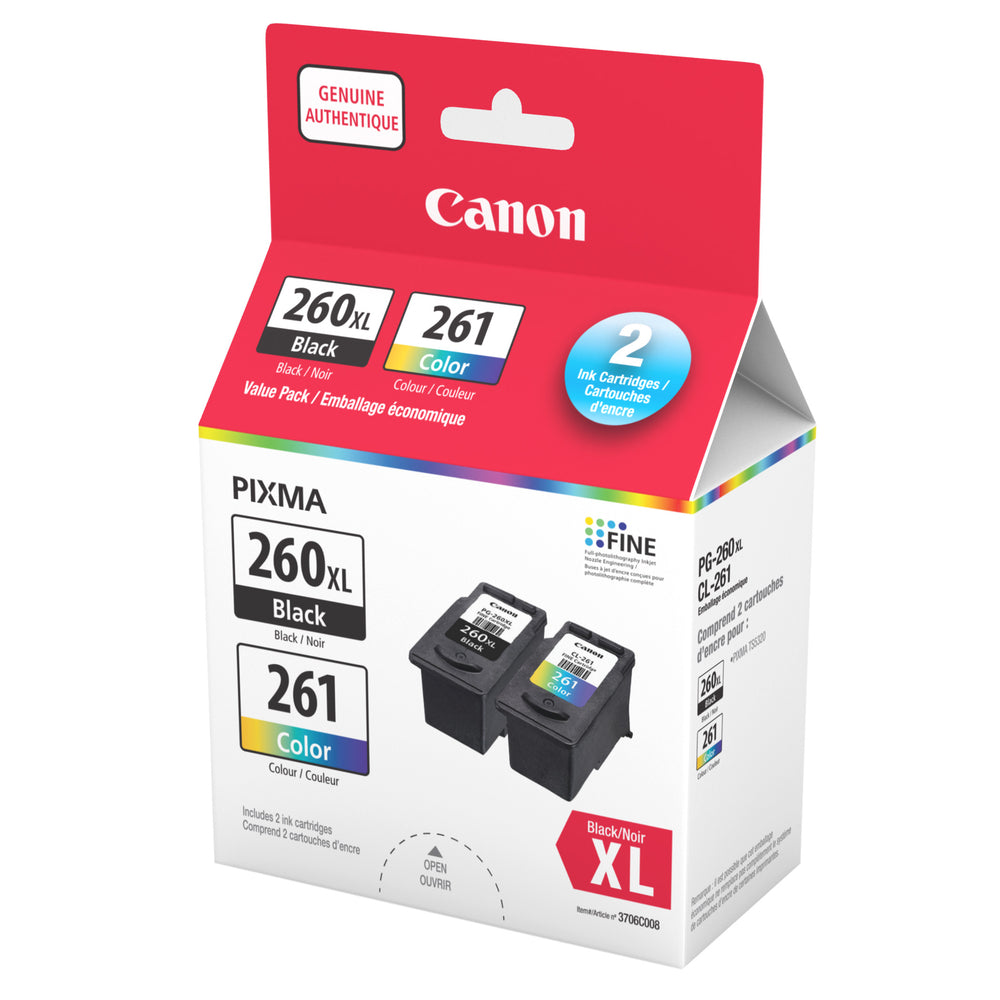 CANON Cartouche Jet d'encre Originale CMYK - 260XL et 261 - 3706C008