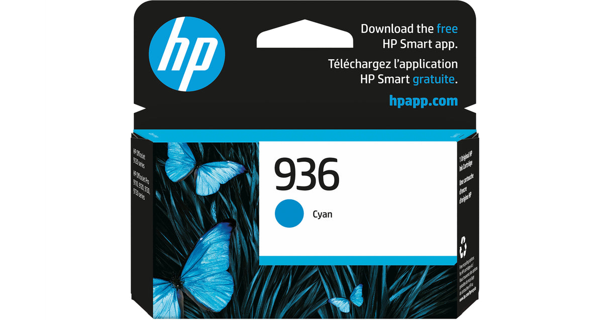 HP Cartouche Jet d'encre Originale Cyan (800 pages) - HP 936 - 4S6U9LN