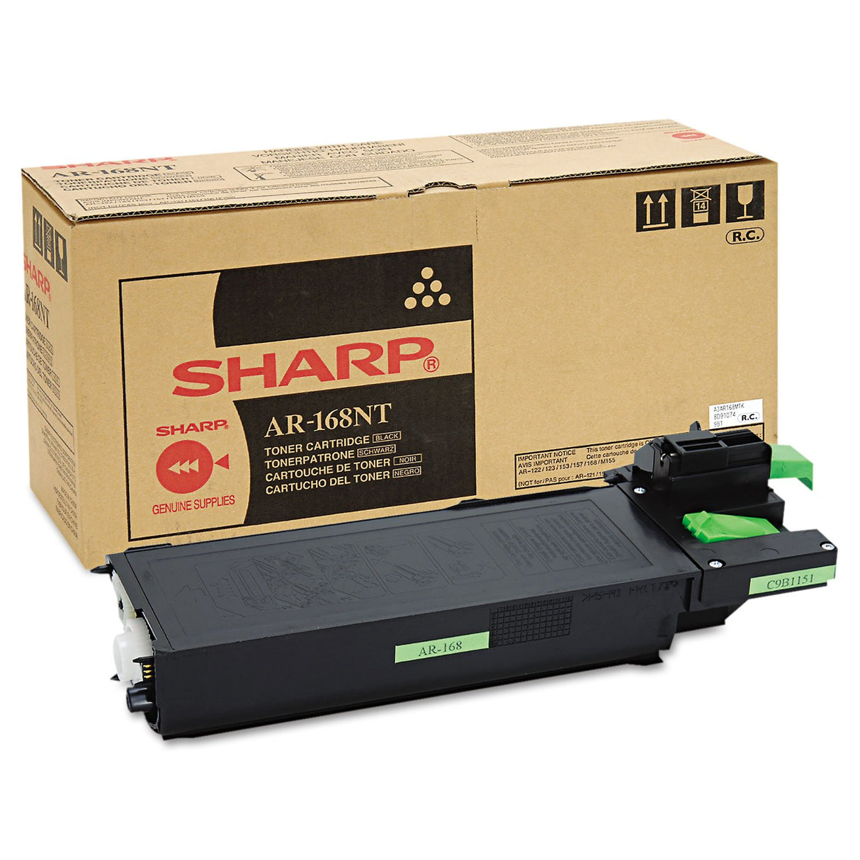 SHARP Cartouche Laser Originale Noire (6 500 pages) - AR168NT