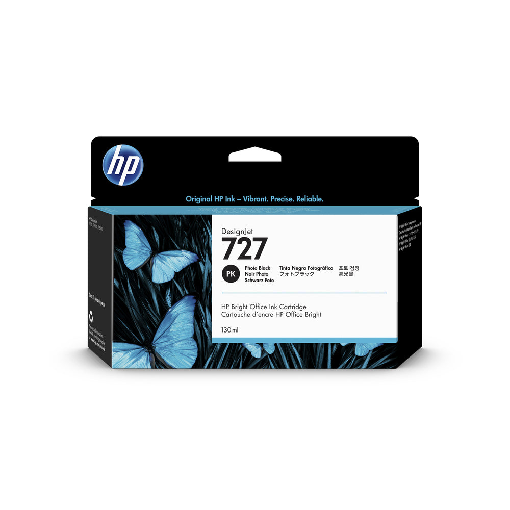 HP Cartouche Jet d'encre Originale Noire, photo 130 ml - 727 - B3P23A