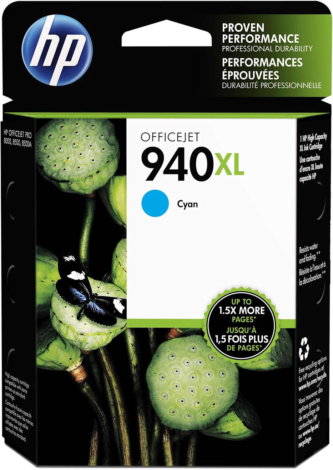 HP Cartouche Jet d'encre Originale Cyan (1 400 pages) - 940XL - C4907AN