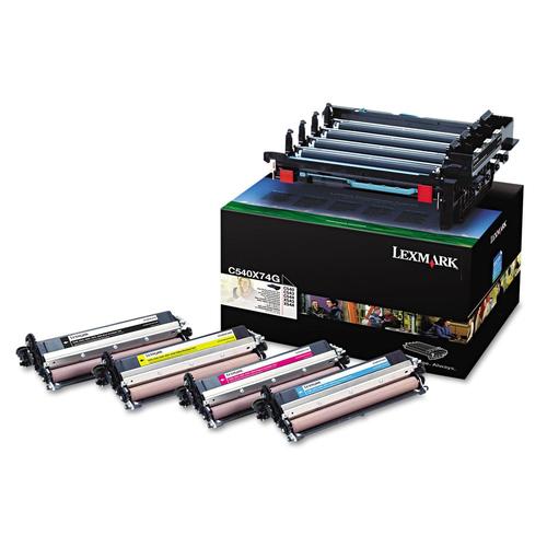 Kit d'imagerie laser original Lexmark CMYK (30 000 p.) - C540X74G