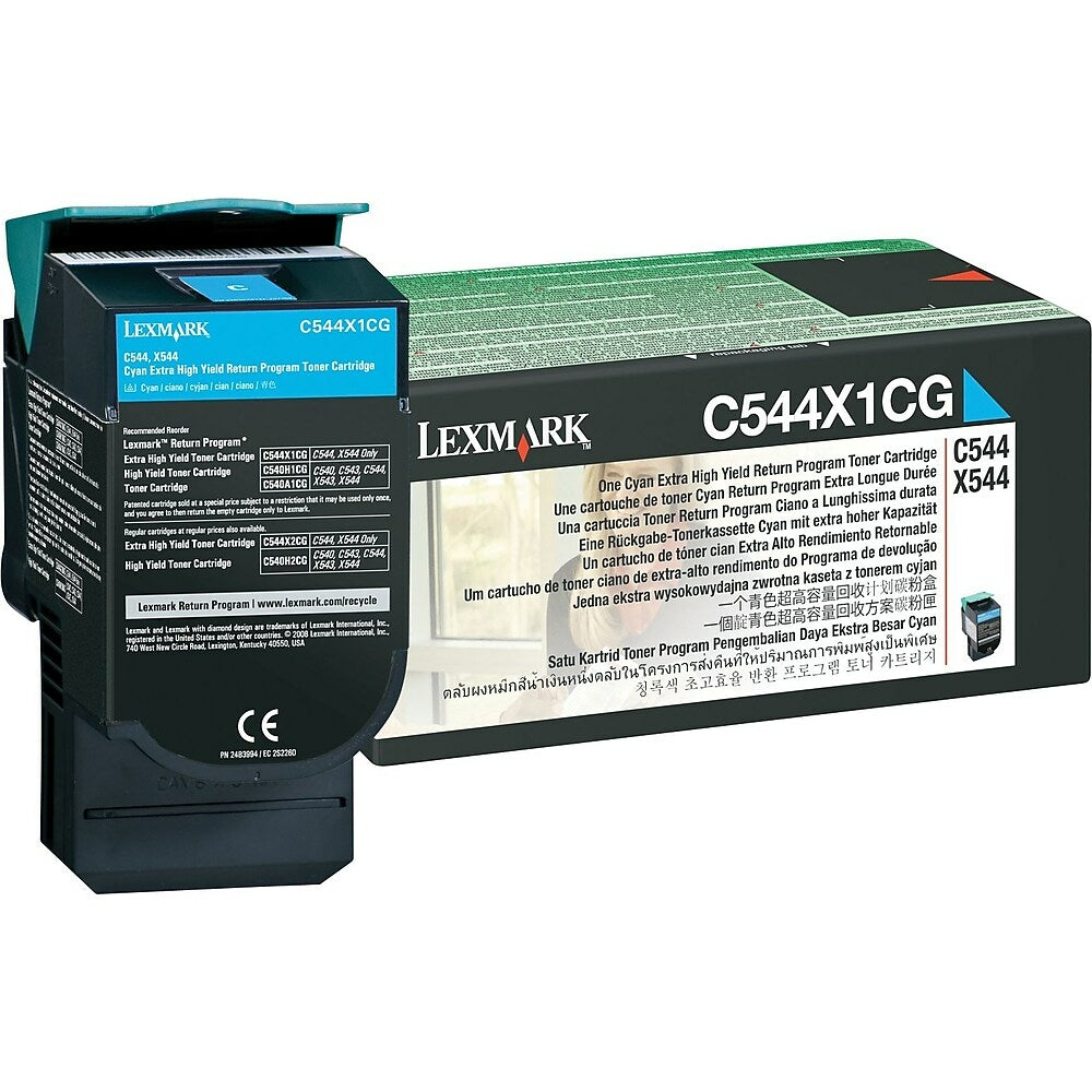LEXMARK Cartouche Laser Originale Cyan (4 000 pages) - C544X1CG