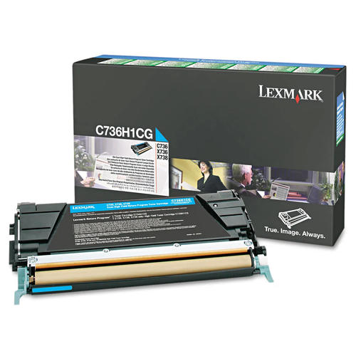 LEXMARK Cartouche Laser Originale Cyan (10 000 pages) - C736H1CG