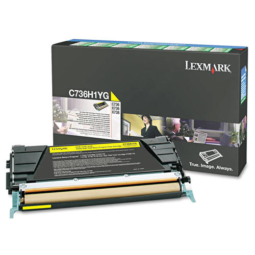 LEXMARK Cartouche Laser Originale Jaune (10 000 pages) - C736H1YG