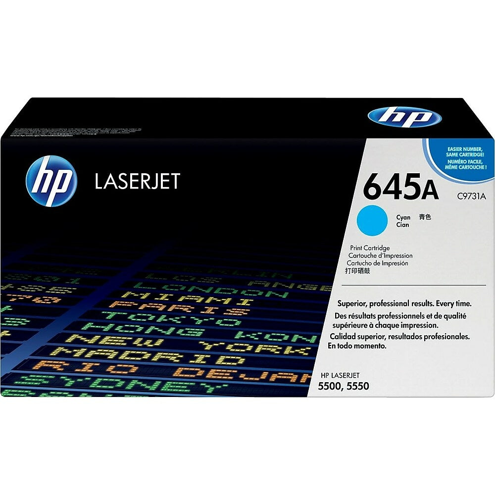HP Cartouche Laser Originale Cyan (12 000 pages) - 645A - C9731A
