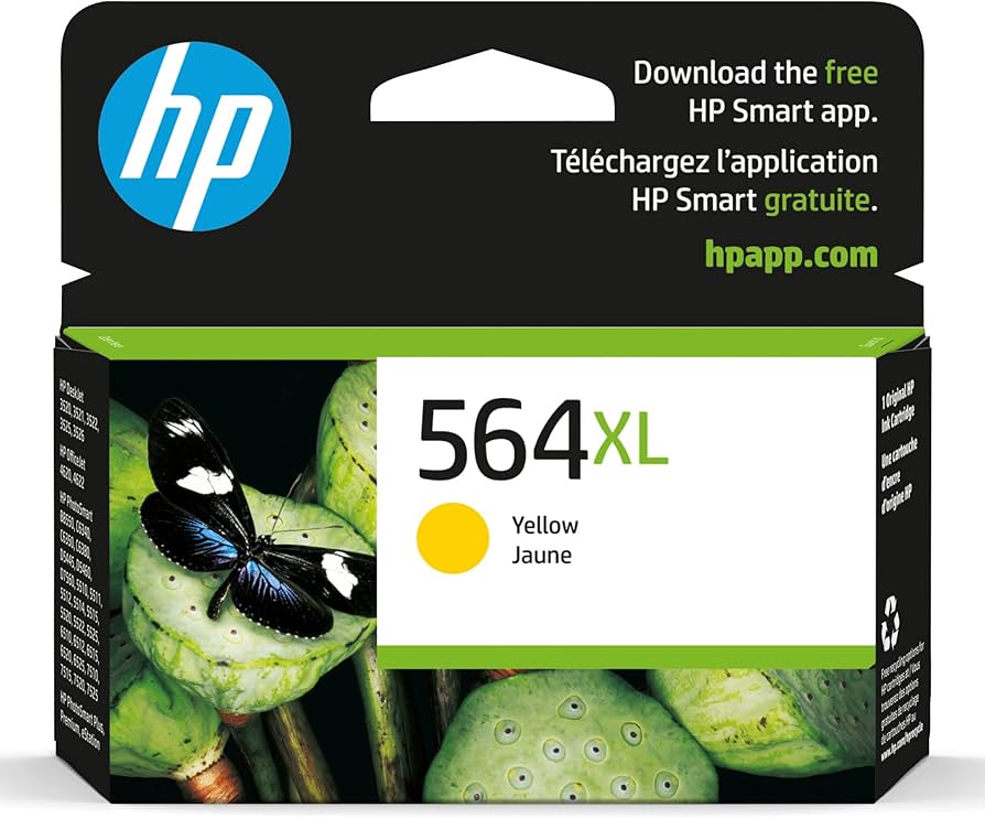 HP Cartouche Jet d'encre Originale Jaune (750 pages) - 564XL - CB325WN