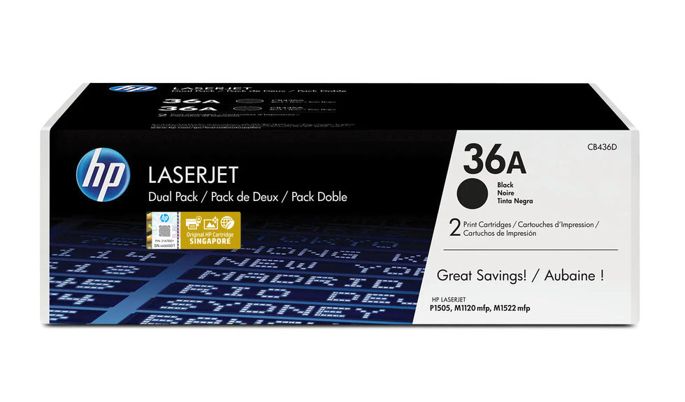 HP Cartouche Laser Originale Noire (4 000 pages) - 36A - CB436D