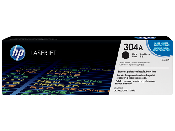 HP Cartouche Laser Originale Noire (3 500 pages) - 304A - CC530AD