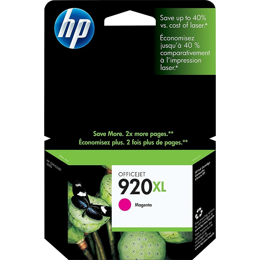 HP Cartouche Jet d'encre Originale Magenta (700 pages) - 920XL - CD973AN