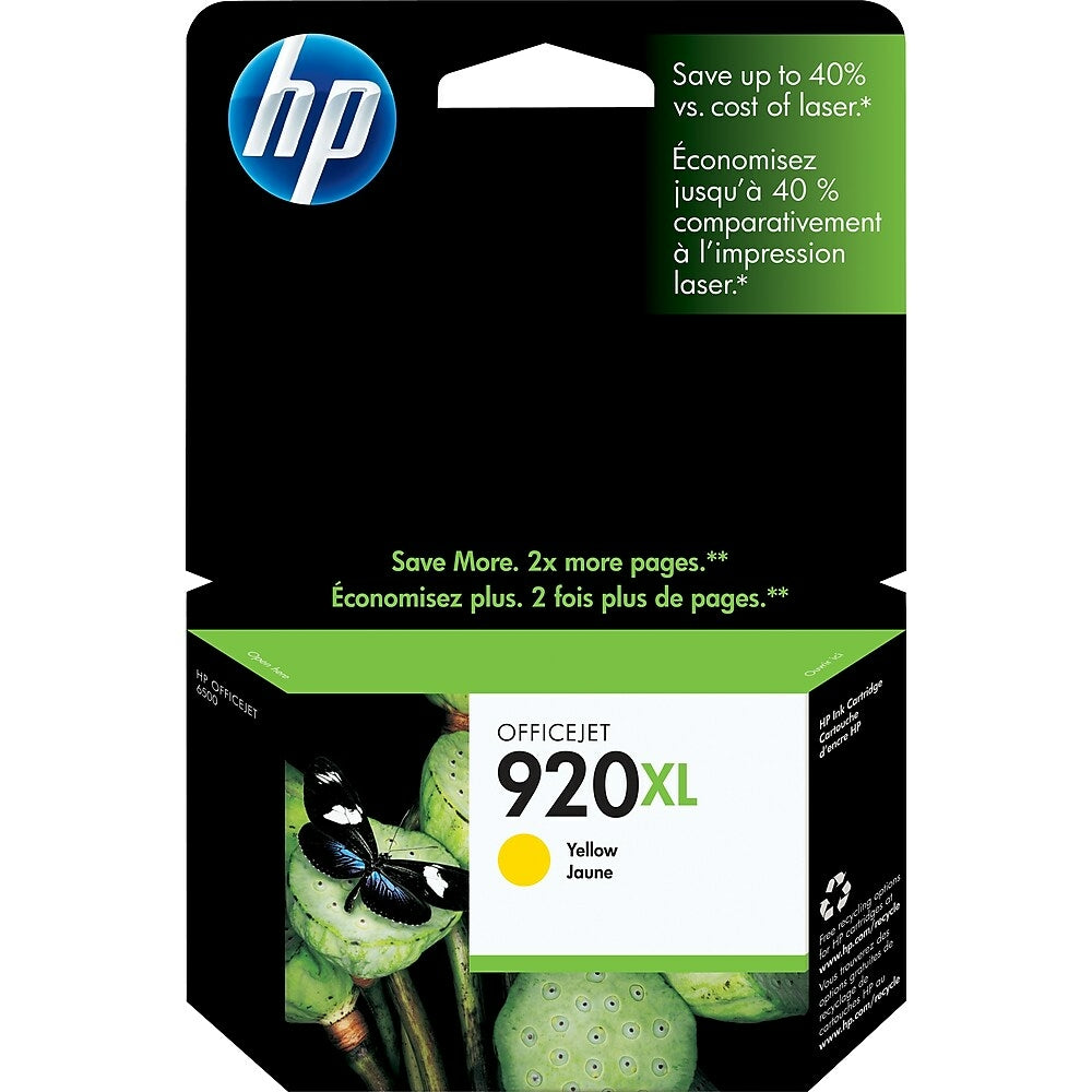 HP Cartouche Jet d'encre Originale Jaune (700 pages) - 920XL - CD974AN