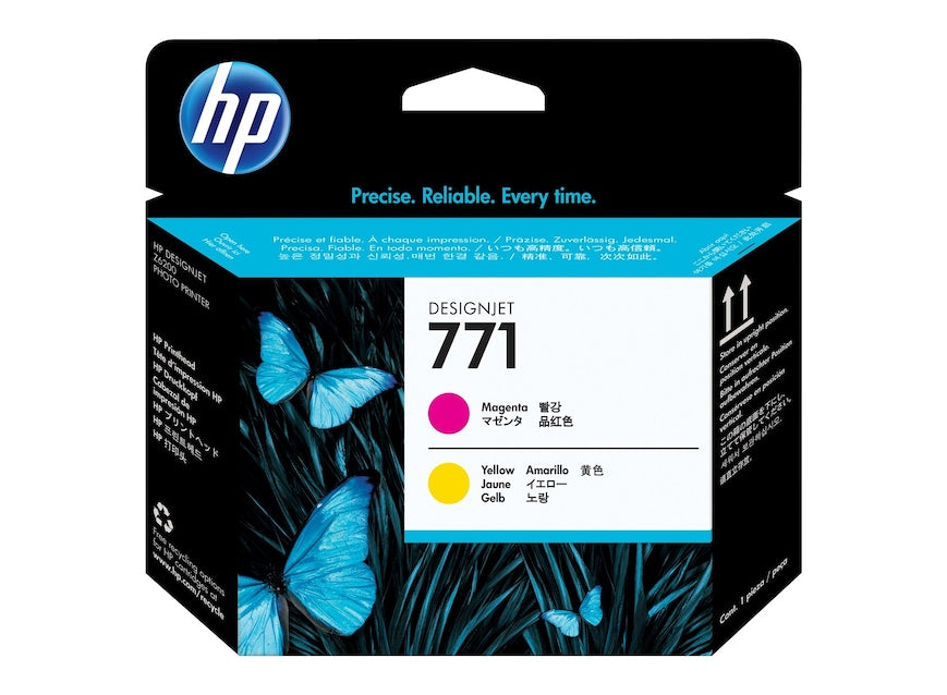 HP Tête d'impression Jet d'encre Originale Magenta, et, jaune - 771 - CE018A