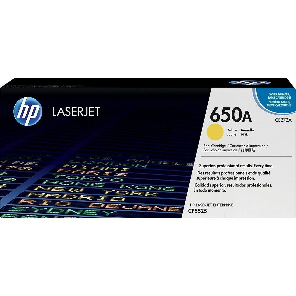 HP Cartouche Laser Originale Jaune (15 000 pages) - 650A - CE272A