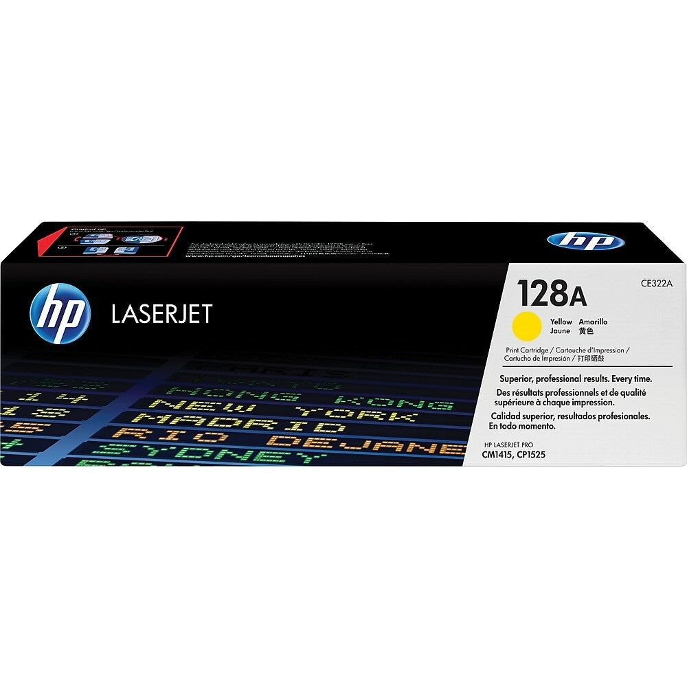 HP Cartouche Laser Originale Jaune (1 300 pages) - 128A - CE322A
