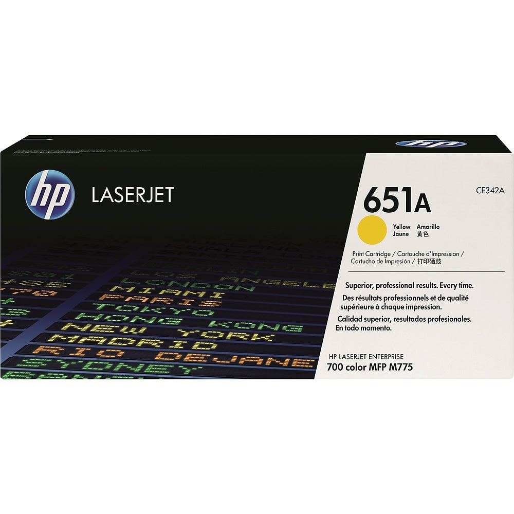 HP Cartouche Laser Originale Jaune (16 000 pages) - 651A - CE342A