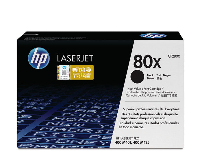 HP Cartouche Laser Originale Noire (6 900 pages) - 80X - CF280X