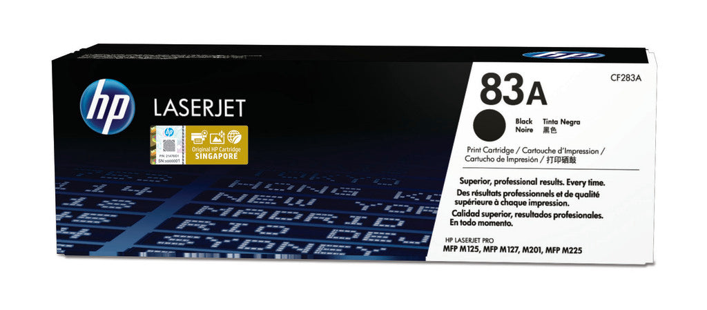 HP Cartouche Laser Originale Noire (1 500 pages) - 83A - CF283A