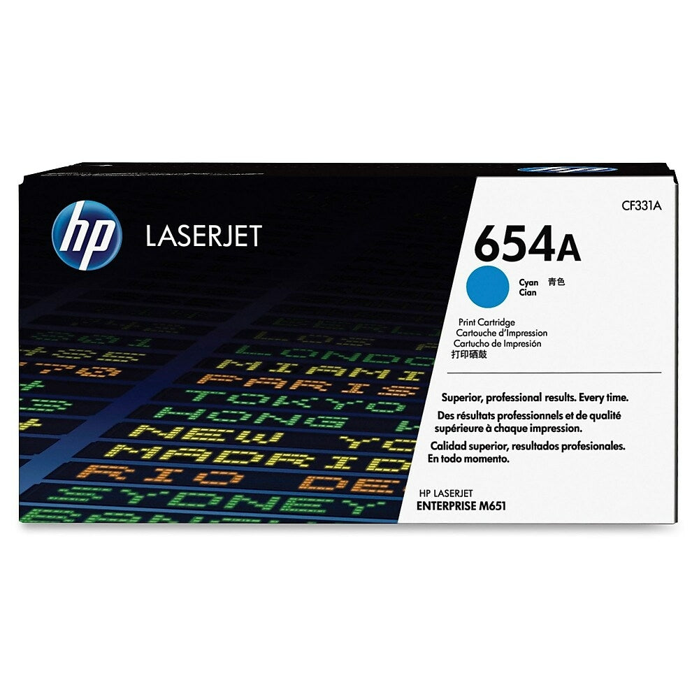 HP Cartouche Laser Originale Cyan (15 000 pages) - 654A - CF331A