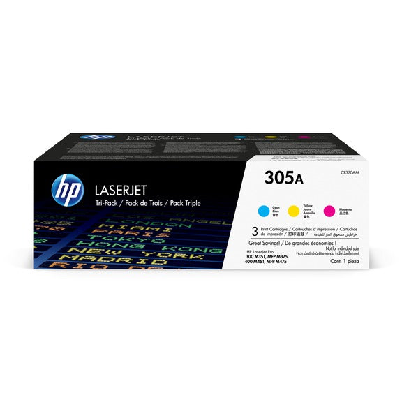 HP Cartouche Laser Originale CMY (2 600 pages) - 305A - CF370AM