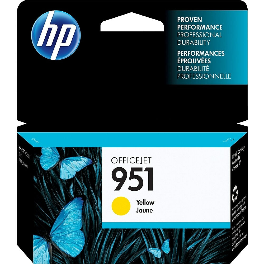 HP Cartouche Jet d'encre Originale Jaune (700 pages) - 951 - CN052AN