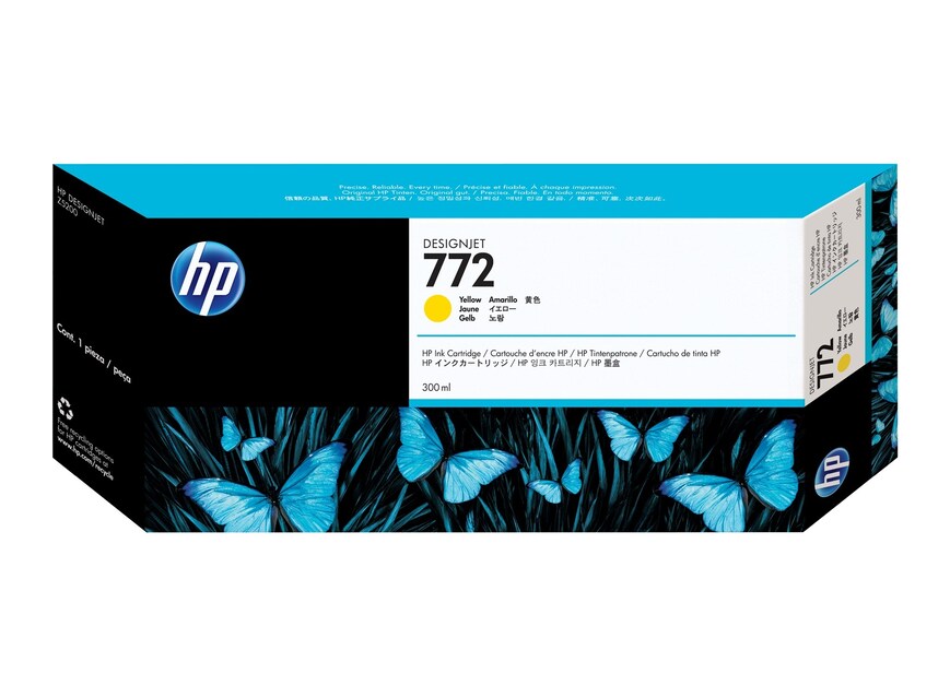 HP Cartouche Jet d'encre Originale Jaune 300 ml - 772 - CN630A