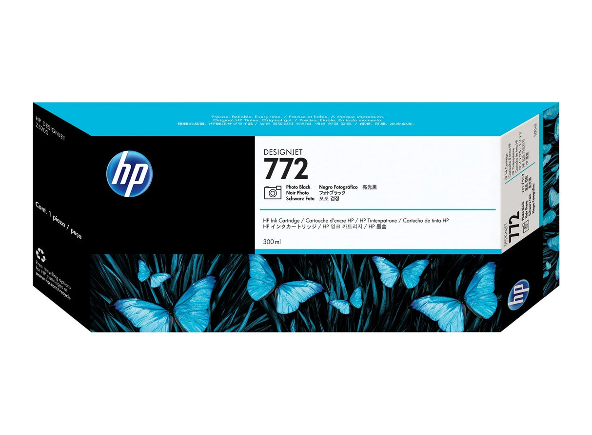 HP Cartouche Jet d'encre Originale Noire, photo 300 ml - 772 - CN633A