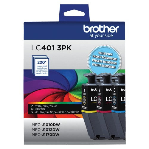 BROTHER Cartouche Jet d'encre Originale CMY (300 pages) - LC1013PKS