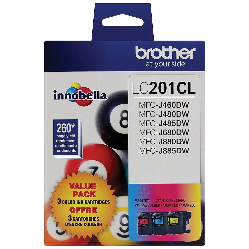 BROTHER Cartouche Jet d'encre Originale CMY (260 pages) - LC2013PKS