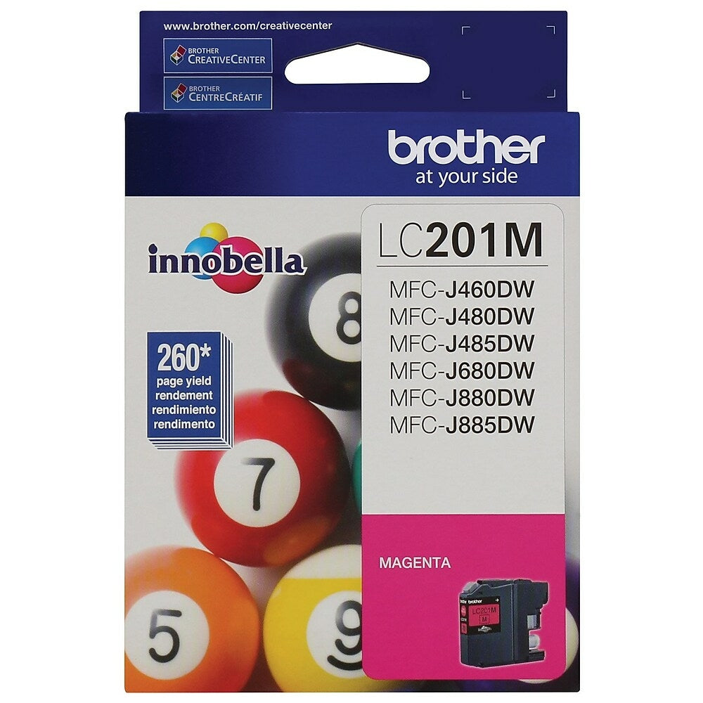 BROTHER Cartouche Jet d'encre Originale Magenta (260 pages) - LC201MS