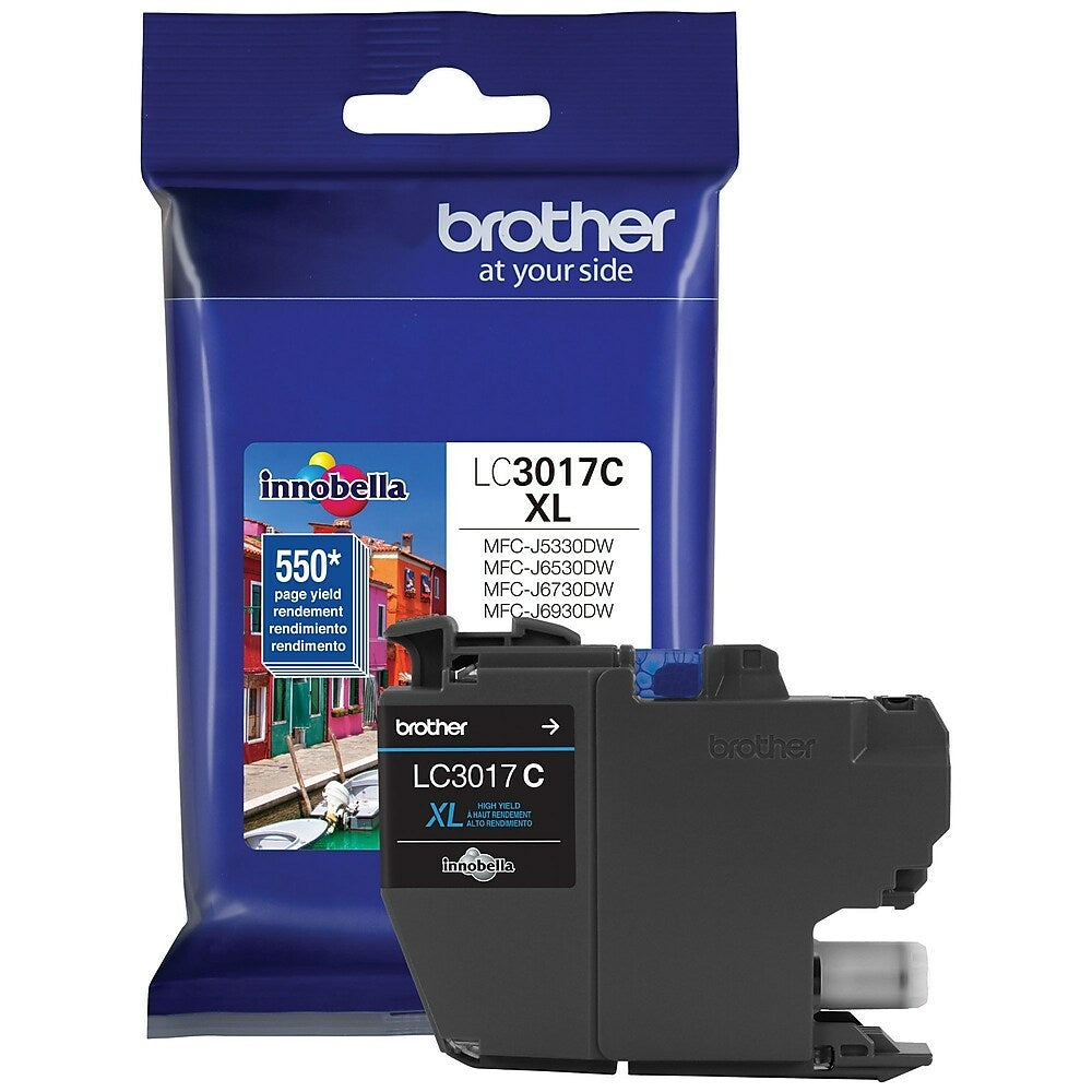BROTHER Cartouche Jet d'encre Originale Cyan (550 pages) - LC3017CS
