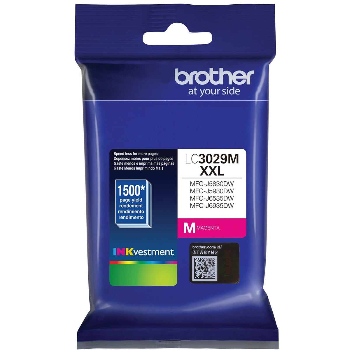 BROTHER Cartouche Jet d'encre Originale Magenta (1 500 pages) - LC3029MS