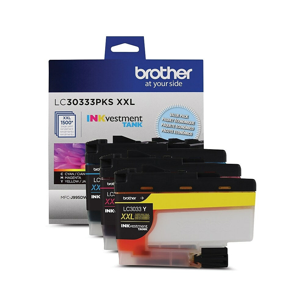 BROTHER Cartouche Jet d'encre Originale CMY (1 500 pages) - LC30333PKS