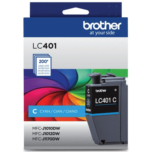 BROTHER Cartouche Jet d'encre Originale Cyan (200 pages) - LC401CS