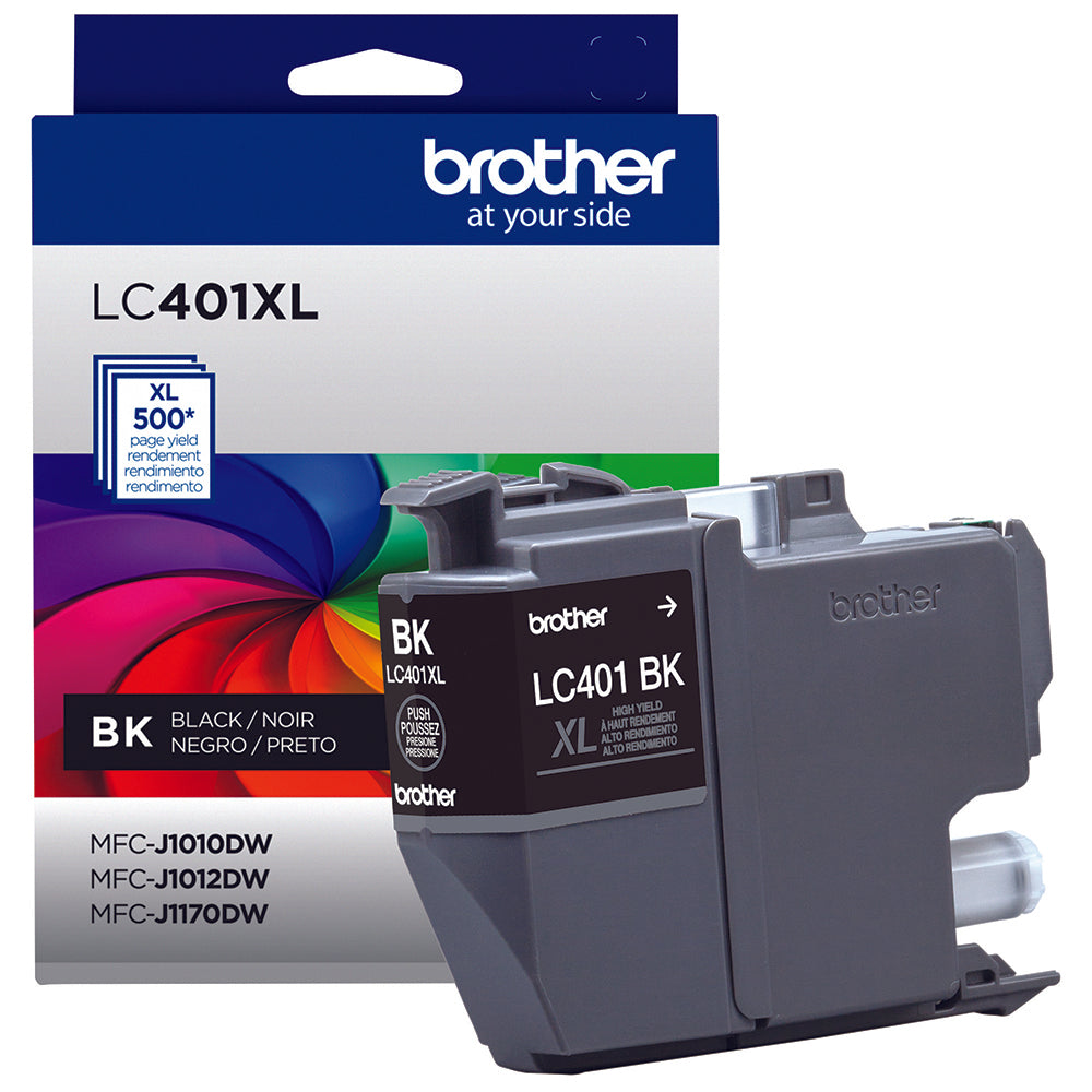 LC401XLBKS - Cartouche jet d'encre originale Brother Noire (500 pages)