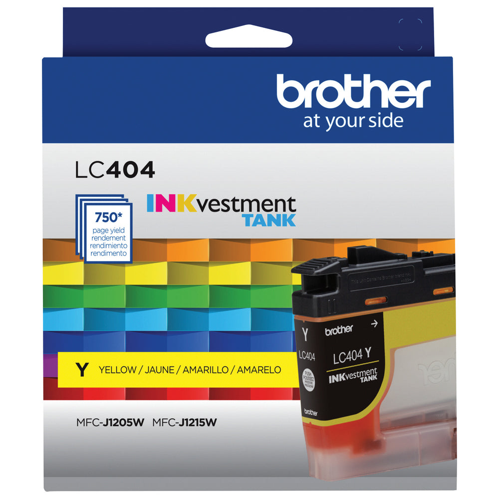 BROTHER Cartouche Jet d'encre Originale Jaune (750 pages) - LC404YS