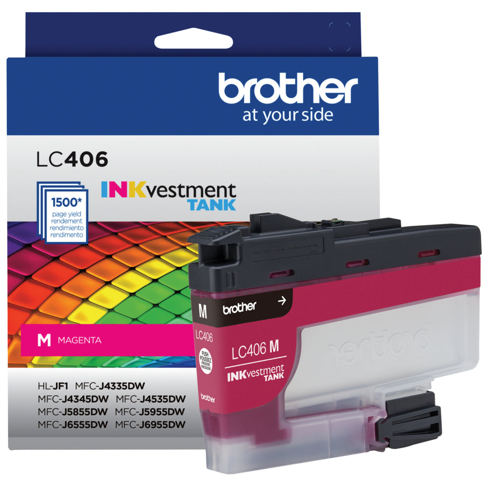 BROTHER Cartouche Jet d'encre Originale Magenta (1 500 pages) - LC406MS