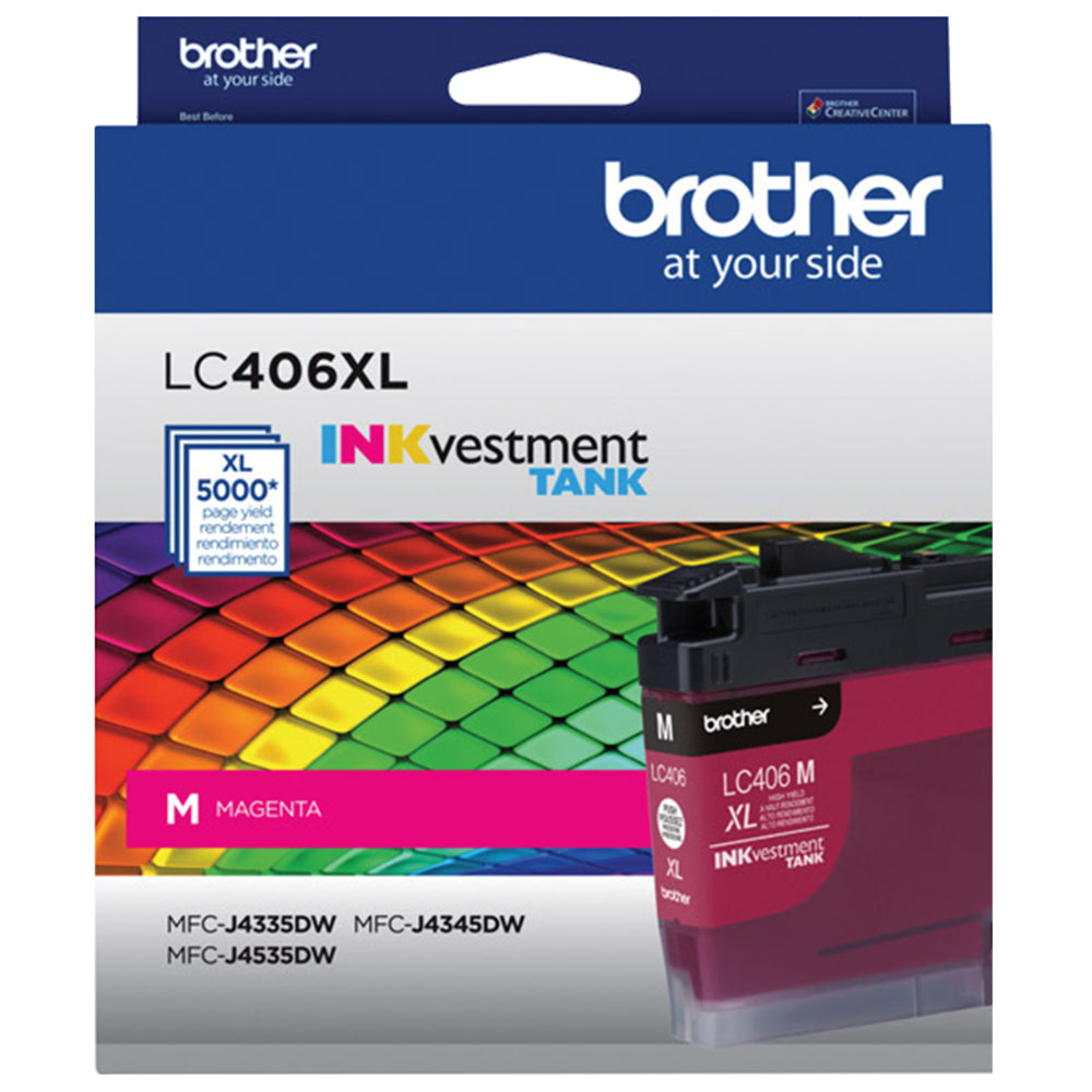 BROTHER Cartouche Jet d'encre Originale Magenta (5 000 pages) - LC406XLMS