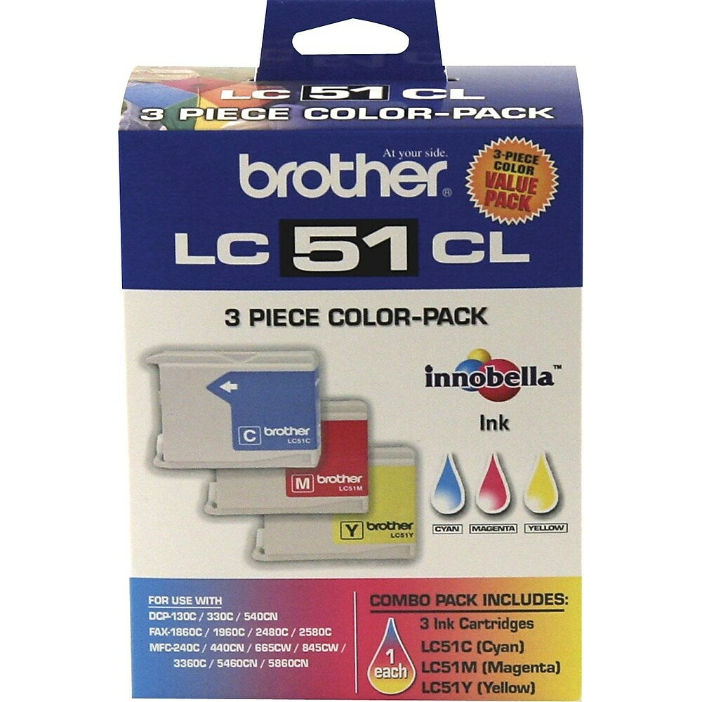 BROTHER Cartouche Jet d'encre Originale CMY (400 pages) - LC513PKS