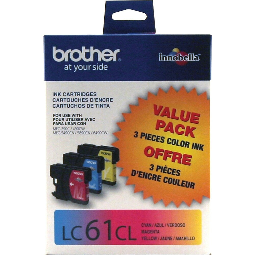 BROTHER Cartouche Jet d'encre Originale CMY (325 pages) - LC613PKS