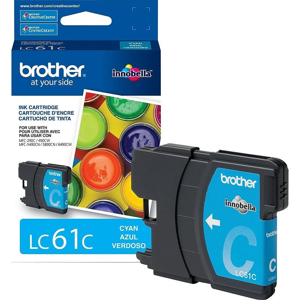 BROTHER Cartouche Jet d'encre Originale Cyan (325 pages) - LC61CS