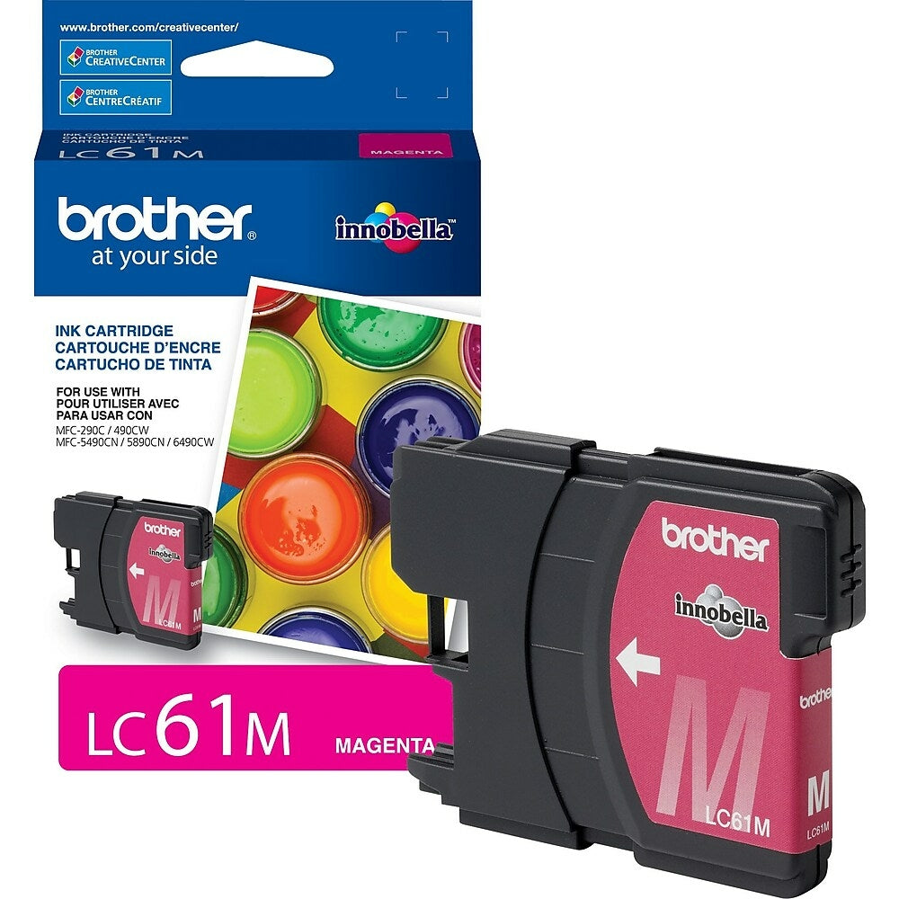 BROTHER Cartouche Jet d'encre Originale Magenta (325 pages) - LC61MS