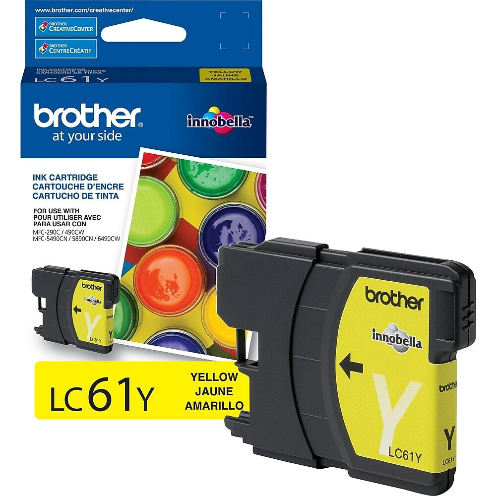 BROTHER Cartouche Jet d'encre Originale Jaune (325 pages) - LC61YS